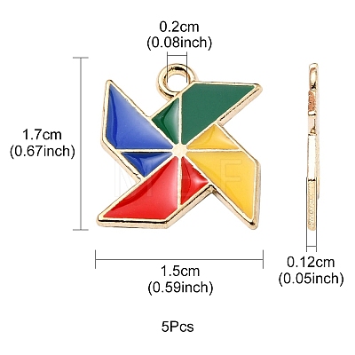 Alloy Enamel Pendants ENAM-YW0002-35A-1