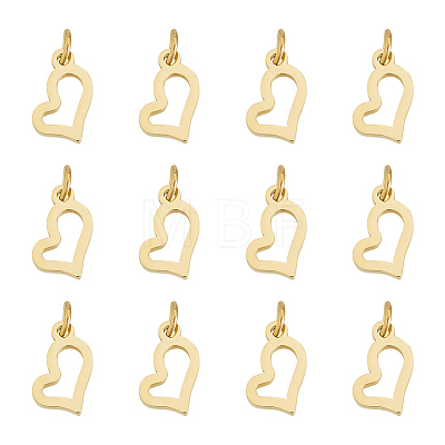 Unicraftale 12Pcs Ion Plating(IP) 304 Stainless Steel Charms STAS-UN0055-62-1