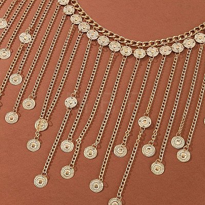 Iron Coin Tassel Skirt Body Chains for Sexy Bikini WG065A6-02-1