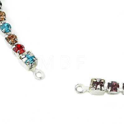 Brass Rhinestone Strass Chains Bracelet Making AJEW-JB01171-1