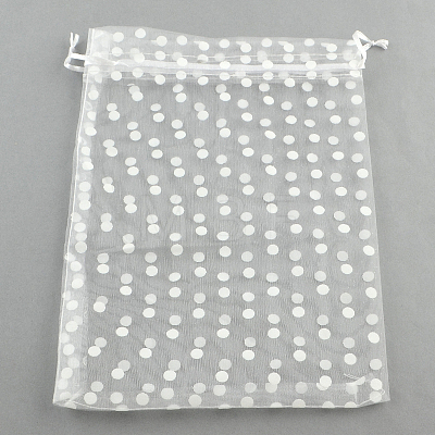 Polka Dot Printed Organza Bags OP-R017-16x13-03-1