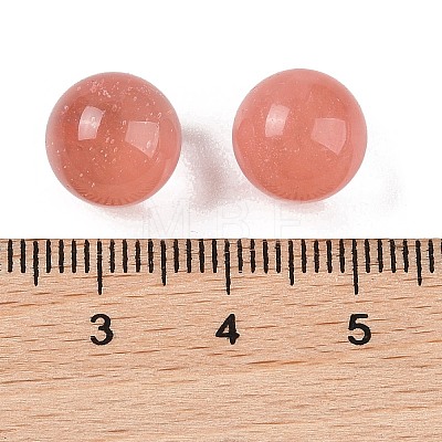 Cherry Quartz Glass No Hole Sphere Beads G-K353-04A-21-1