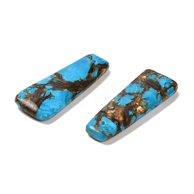 Assembled Bronzite and Synthetic Turquoise Pendants G-R437-05-1