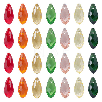 140Pcs 7 Colors Glass Beads GLAA-TA0004-36-1