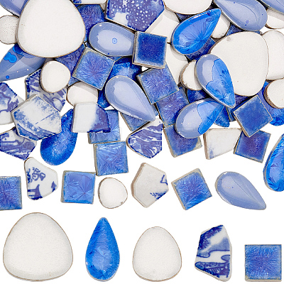 500Pcs 4 Styles Porcelain Mosaic Tiles PORC-SP0001-24-1