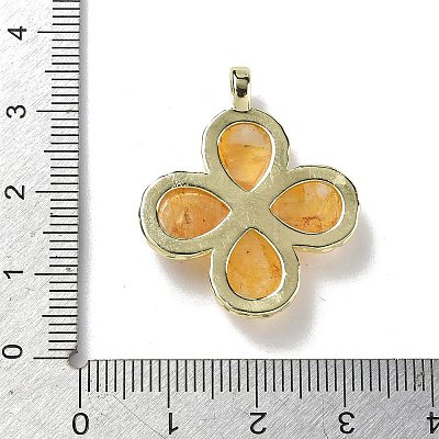 Natural Yellow Quartz Faceted Pendants G-A308-01G-11-1