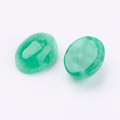 Natural Flower Jade Cabochons G-P313-02-6x8mm-1