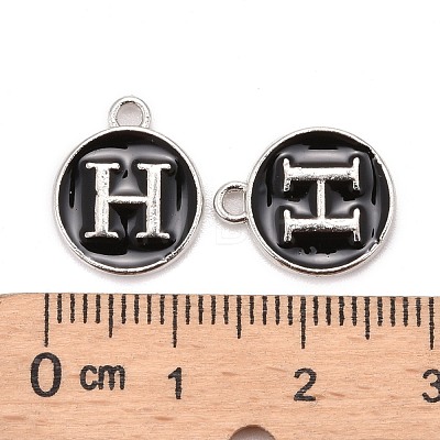 Platinum Plated Alloy Charms X-ENAM-S118-02H-P-1