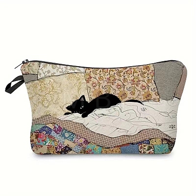 Cat Linen Waterproof Bag PW-WG12205-04-1