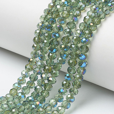 Electroplate Glass Beads Strands EGLA-A034-T4mm-I01-1