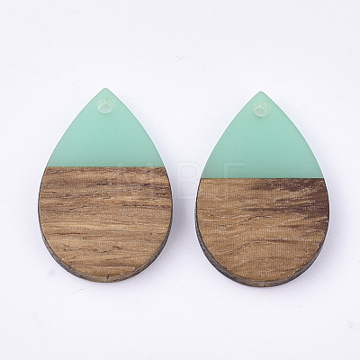 Resin & Walnut Wood Pendants RESI-T035-08C-1