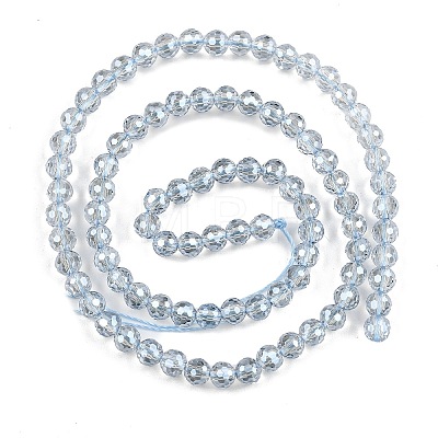 Electroplate Transparent Glass Beads EGLA-B013-02A-PL05-1