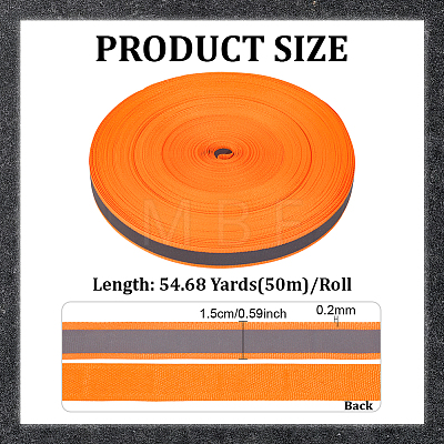 50M Reflective Polyester Ribbons OCOR-WH0070-306B-1