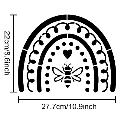 PET Hollow Out Drawing Painting Stencils DIY-WH0402-009-1