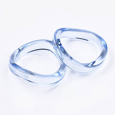 Transparent Acrylic Finger Rings X-RJEW-T010-01B-1