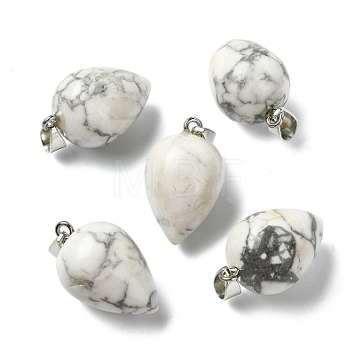 Natural Howlite Pendants GG-K002-13T-1