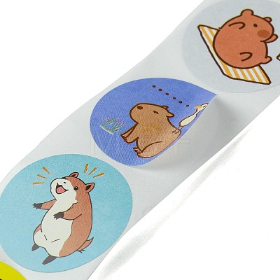 Cartoon Patterns Paper Gift Sticker Rolls DIY-R083-03G-1