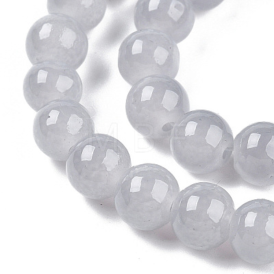 Baking Painted Imitation Jade Glass Round Bead Strands DGLA-Q021-8mm-43-1