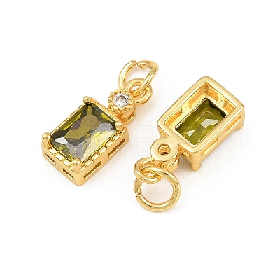 Brass Pave Cubic Zirconia Charms CU-CBA3D67-07G-1