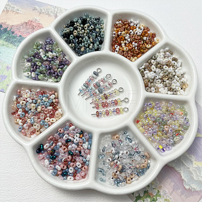 Transparent Glass Seed Beads FIND-U017-18A-1