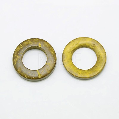 Dyed Wood Jewelry Findings Coconut Linking Rings COCO-O006C-09-1