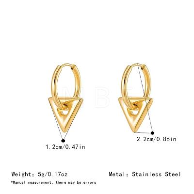 304 Stainless Steel Hoop Dangle Earrings for Women AF5026-8-1