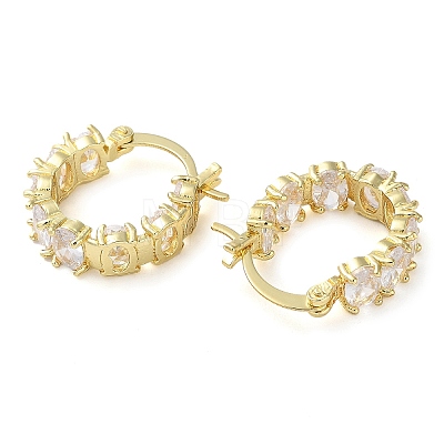 Brass Hoop Earrings EJEW-A034-01G-1