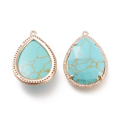 Synthetic Turquoise Pendants G-L514-045G-1
