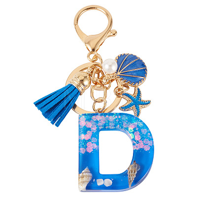 Star Resin & Shell Keychains KEYC-TAC00087-01D-1