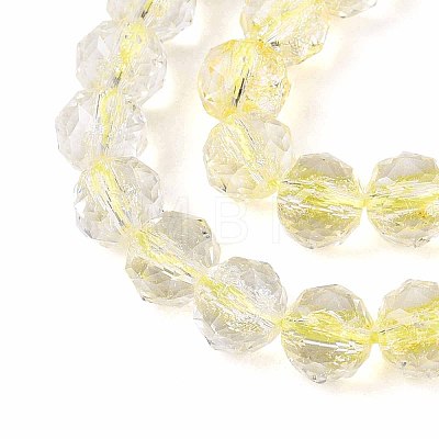 Crackle Transparent Glass Beads Strands X1-GLAA-N063-8mm-08-1