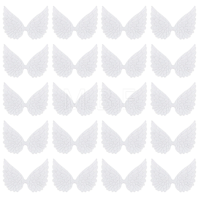20Pcs Cloth & Glitter Powder Iron on Sew on Patches DIY-GF0014-66-1