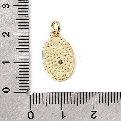 Brass Micro Pave Clear Cubic Zirconia Pendants CU-CBA7D12-13G-1