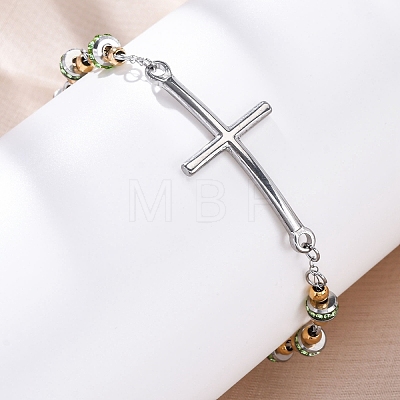 201 Stainless Steel Link Chain Bracelets BJEW-A032-01GP-01-1