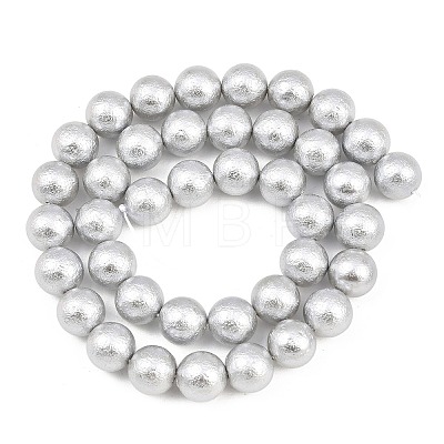 Wrinkle Textured Shell Pearl Beads Strands BSHE-E016-10mm-08-1