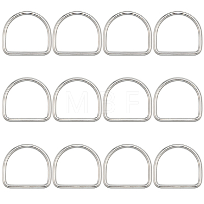 304 Stainless Steel D Rings STAS-CP0001-05D-1
