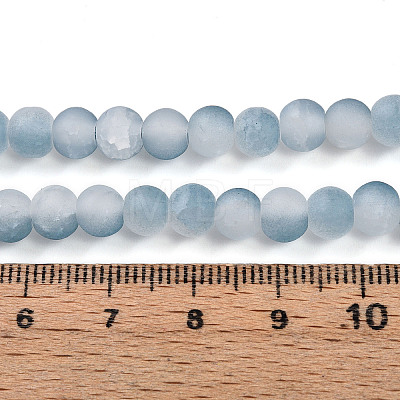 Crackle Glass Beads Strands GLAA-N009-6mm-06-1