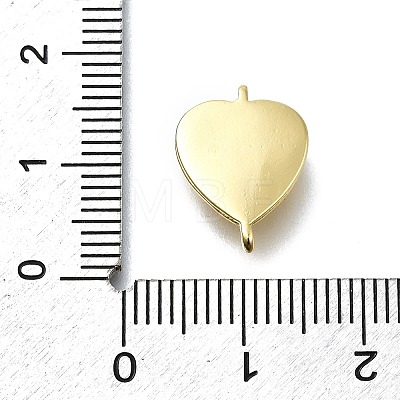 Brass Flower Heart Links KK-K400-49G-03-1