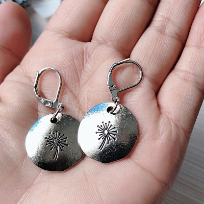 Alloy Leverback Earrings WGDE6E3-01-1
