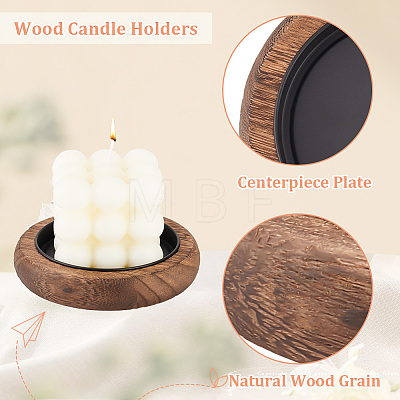 Wood Candle Holders AJEW-WH0413-89-1