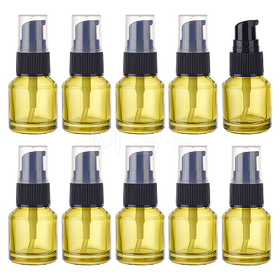10Pcs Glass & Plastic Travel Emulsion Bottles MRMJ-BC0003-55-1