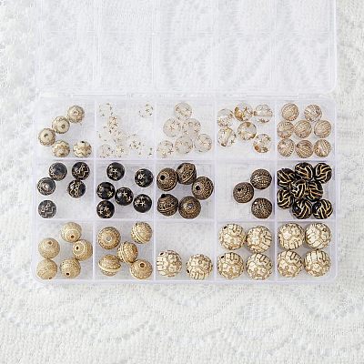 13 Style Plating Acrylic Beads OACR-HY0001-03-1