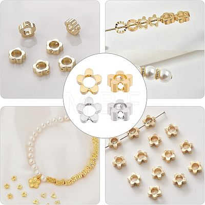 40Pcs 2 Colors Rack Plating Eco-friendly Brass Bead Frames KK-FH0004-05-1