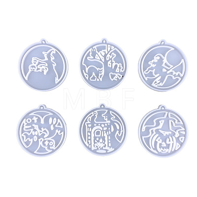 Halloween Witch/Pumpkin/Ghost DIY Food Grade Silicone Pendant Molds SIMO-PW0017-21A-1