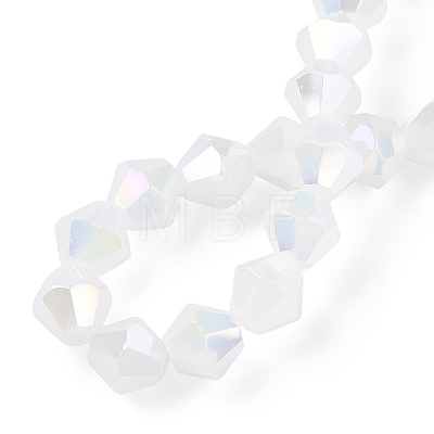 Imitation Jade Electroplate Glass Beads Strands EGLA-A039-J6mm-B06-1