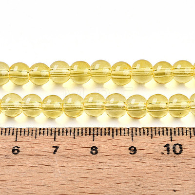 Baking Paint Transparent Glass Beads Strands DGLA-N006-6mm-04-1