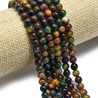 Natural Malaysia Jade Beads Strands G-L645-A01-6mm-04-1