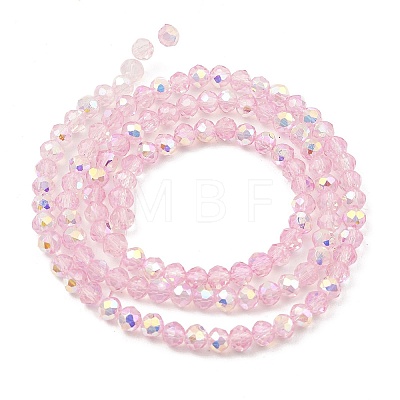 Baking Painted Transparent Glass Beads Strands DGLA-A034-J4mm-B06-1