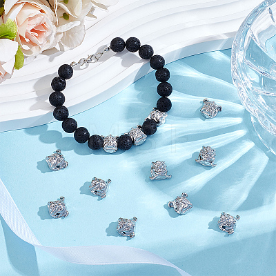 12Pcs Alloy Puppy Beads FIND-OC0014-14P-1