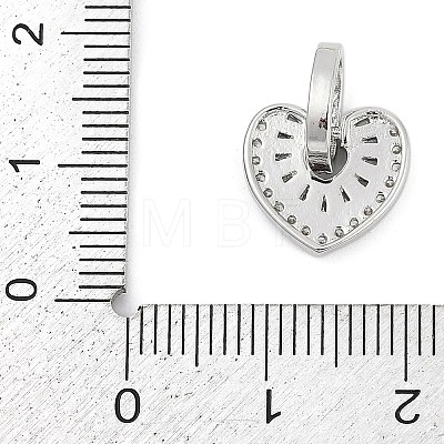 Brass Micro Pave Clear Cubic Zirconia Pendants KK-G522-53P-01-1