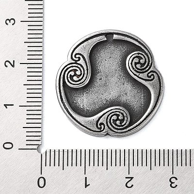 Rune Letters Alloy Pendants PALLOY-S193-01AS-12-1